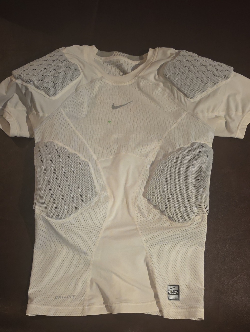 Nike White Padded Compression Top